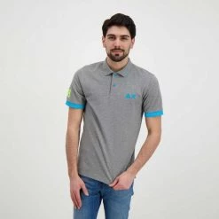 SUN 68 POLO MACRO LOGO FLUO Grigio 12 SUN 68 POLO MACRO LOGO FLUO Grigio -Tendenza Italia sun 68 a32120 polo macro logo fluo casual uomo 044817201 34 5