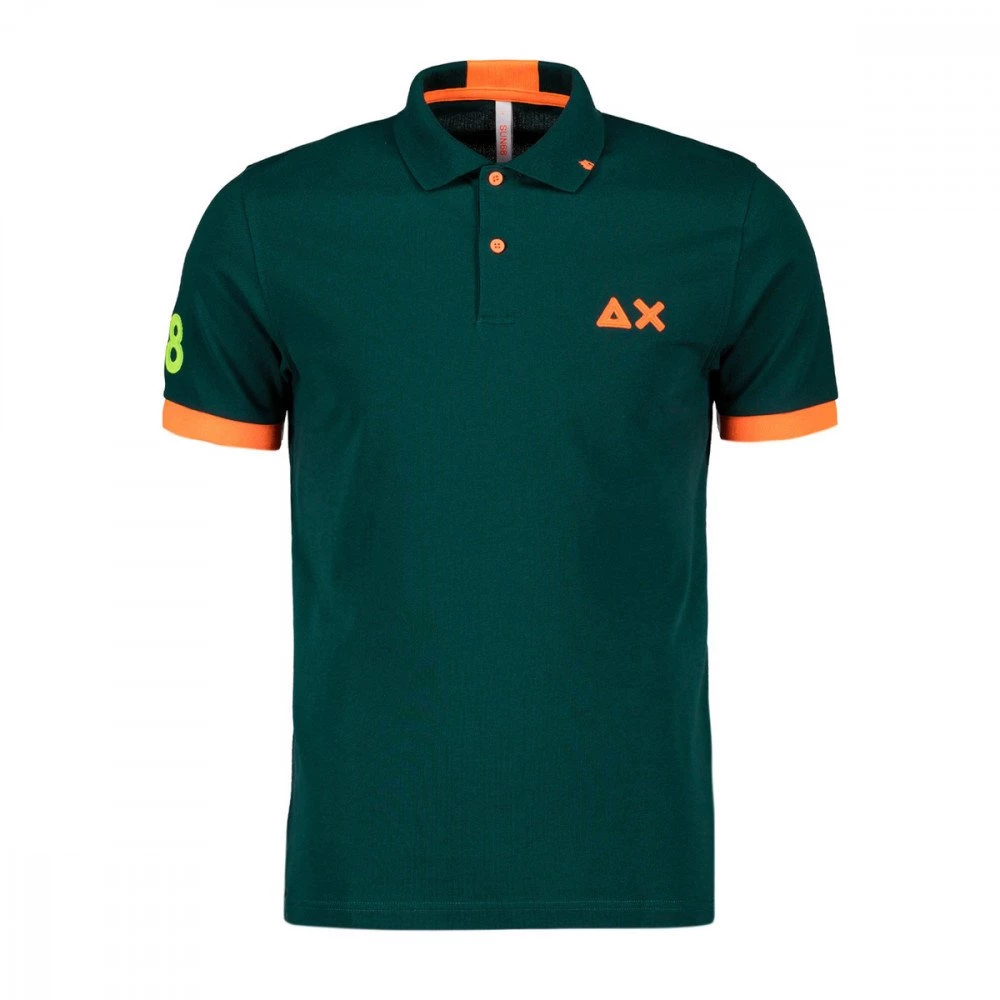 SUN 68 POLO MACRO LOGO FLUO Verde 3 SUN 68 POLO MACRO LOGO FLUO Verde