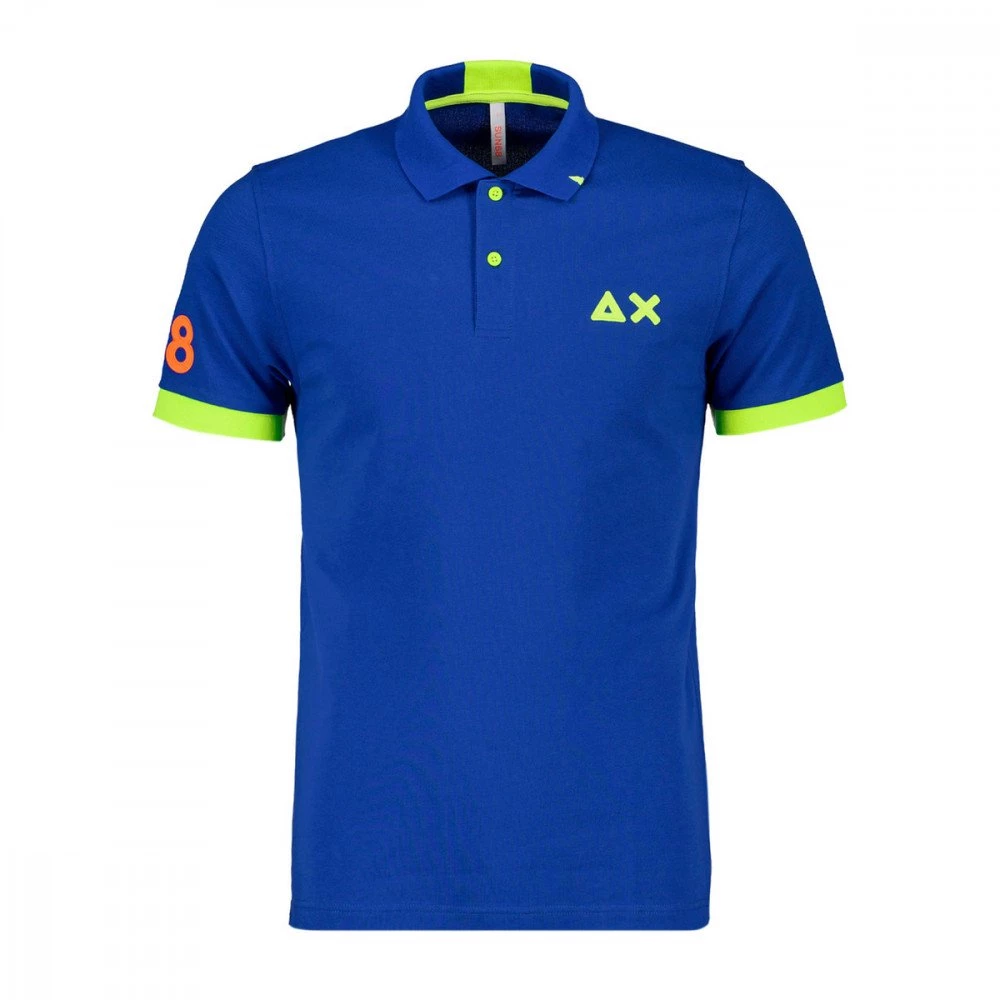 SUN 68 POLO MACRO LOGO FLUO Royal 3 SUN 68 POLO MACRO LOGO FLUO Royal