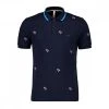 SUN 68 POLO RICAMO PALME ALL-OVER Blu -Tendenza Italia sun 68 a32126 polo ricamo palme all over casual uomo 044817701 07 1