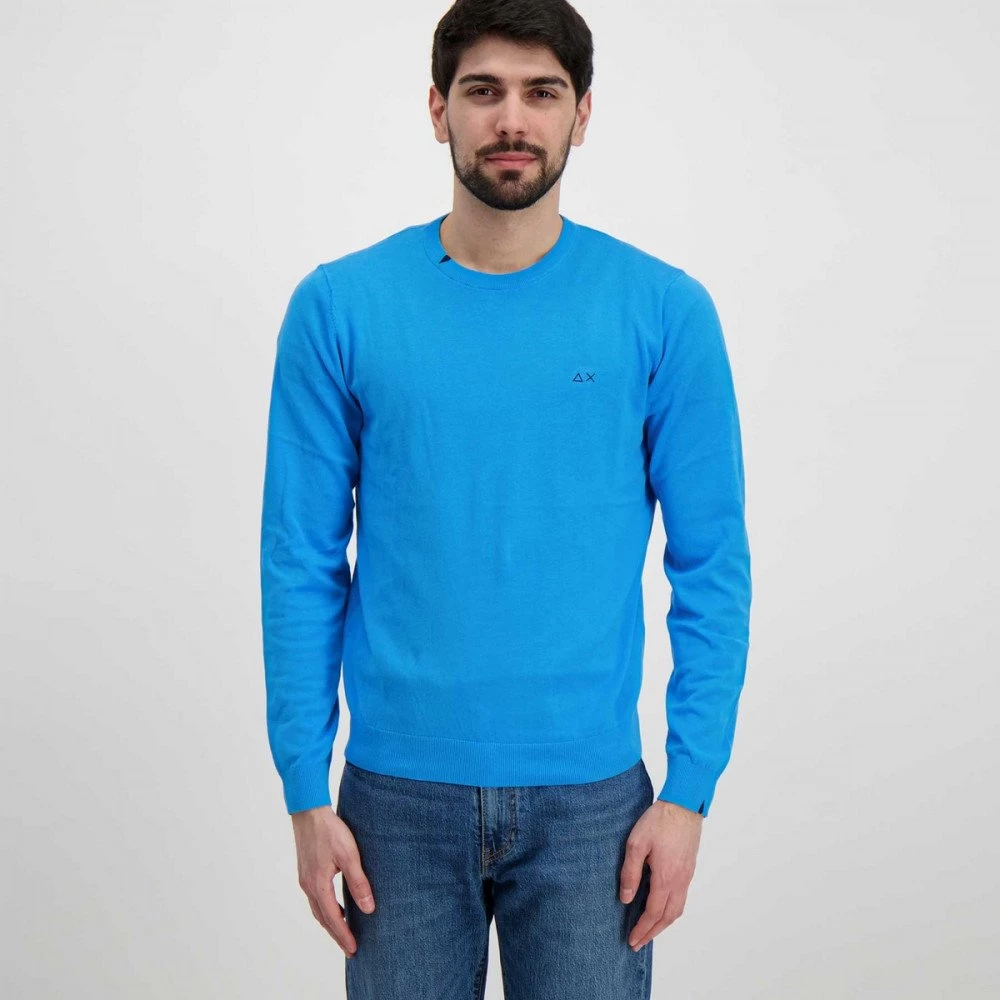 SUN 68 MAGLIONE GIROCOLLO IN COTONE Azzurro 4 SUN 68 MAGLIONE GIROCOLLO IN COTONE Azzurro - immagine 2