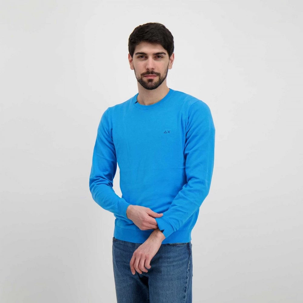 SUN 68 MAGLIONE GIROCOLLO IN COTONE Azzurro 6 SUN 68 MAGLIONE GIROCOLLO IN COTONE Azzurro - immagine 4