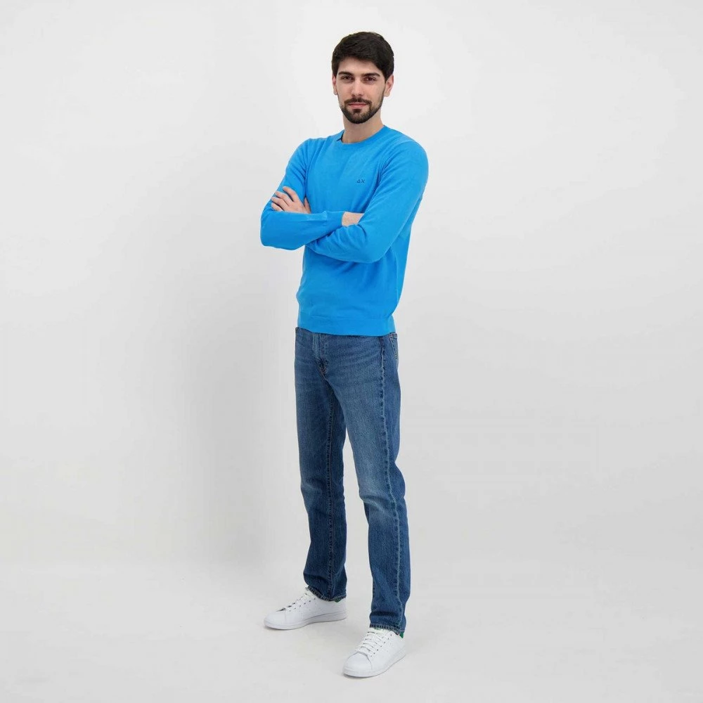 SUN 68 MAGLIONE GIROCOLLO IN COTONE Azzurro 7 SUN 68 MAGLIONE GIROCOLLO IN COTONE Azzurro - immagine 5