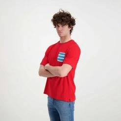 SUN 68 T-SHIRT TASCHINO A RIGHE Rosso 10 SUN 68 T-SHIRT TASCHINO A RIGHE Rosso -Tendenza Italia sun 68 t32102 t shirt taschino a righe casual uomo 044863701 30 4
