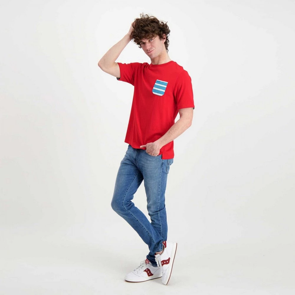 SUN 68 T-SHIRT TASCHINO A RIGHE Rosso 7 SUN 68 T-SHIRT TASCHINO A RIGHE Rosso - immagine 5