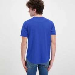 SUN 68 T-SHIRT COTONE FIAMMATO LOGO Royal -Tendenza Italia sun 68 t32112 t shirt cotone fiammato logo casual uomo 044819001 12 3