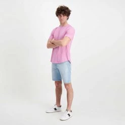 SUN 68 T-SHIRT COTONE FIAMMATO LOGO Viola -Tendenza Italia sun 68 t32112 t shirt cotone fiammato logo casual uomo 044863801 24 5