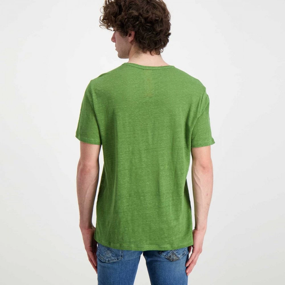SUN 68 T-SHIRT IN LINO Verde 5 SUN 68 T-SHIRT IN LINO Verde - immagine 3