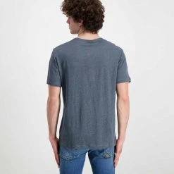 SUN 68 T-SHIRT IN LINO Grigio -Tendenza Italia sun 68 t32136 t shirt in lino casual uomo 044820801 99 3