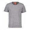 SUN 68 T-SHIRT IN LINO A RIGHE Bianco, Grigio -Tendenza Italia sun 68 t32137 t shirt 100 lino riga casual uomo 044821201 9918 1