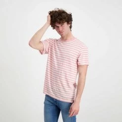 SUN 68 T-SHIRT IN LINO A RIGHE Bianco, Rosa 10 SUN 68 T-SHIRT IN LINO A RIGHE Bianco, Rosa -Tendenza Italia sun 68 t32137 t shirt in lino a righe casual uomo 044820901 0418 4