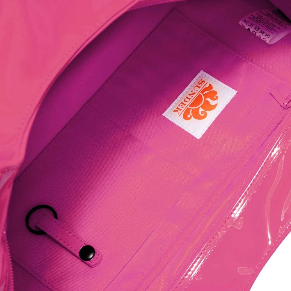 SUNDEK BORSA MARE IN VINILE CON ZIP CHEL DONNA Fucsia 6 SUNDEK BORSA MARE IN VINILE CON ZIP CHEL DONNA Fucsia - immagine 4