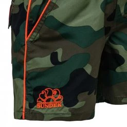 SUNDEK BOXER CON ELASTICO E PIPING CAMO BAMBINO Verde -Tendenza Italia sundek b700bdp0153 boxer con elastico e piping camo bambino mare bambino 044788401 50153 3