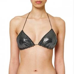 SUNDEK TRIANGOLO PAILETTES JENNIFER DONNA Nero