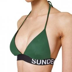 SUNDEK TRIANGOLO ELASTICO LOGO AIDA DONNA Verde -Tendenza Italia sundek w102ktl3000 top triangolo logo aida donna mare donna 045083801 78400 3
