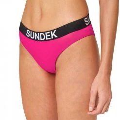 SUNDEK SLIP ELASTICO LOGO MARCELA DONNA Fucsia