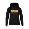 THRASHER FELPA CON CAPPUCCIO FLAME BAMBINO Nero -Tendenza Italia thrasher 311429 felpa c capp flame bambino abbigliamento bambino 042806201 black 1