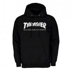THRASHER FELPA CON CAPPUCCIO SKATE MAG Nero