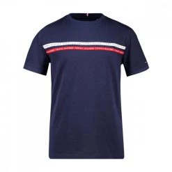 TOMMY HILFIGER T-SHIRT TAPE BAMBINO Blu