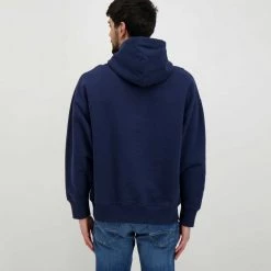 TOMMY JEANS FELPA CON CAPPUCCIO TOMMY BADGE Blu -Tendenza Italia tommy jeans dm0dm10904 felpa con cappuccio tommy badge casual uomo 043512301 c87 4