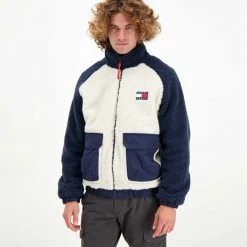 TOMMY JEANS GIACCA REVERSIBLE SHERPA -Tendenza Italia tommy jeans dm0dm11859 giacca reversible sherpa giacconi uomo 043516801 c87 4