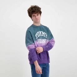 TOMMY JEANS FELPA GIROCOLLO TIE DYE Multicolor -Tendenza Italia tommy jeans dm0dm12377 felpa girocollo tie dye casual uomo 045117101 vlk 5
