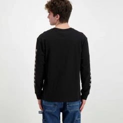 TOMMY JEANS MAGLIA MANICA LUNGA HOMESPUN GRAPHIC Nero -Tendenza Italia tommy jeans dm0dm12422 maglia manica lunga homespun graphic casual uomo 045117501 bds 4