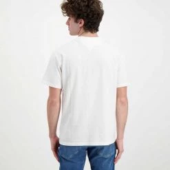 TOMMY JEANS T-SHIRT D2 TINY LINEAR Bianco -Tendenza Italia tommy jeans dm0dm12852 t shirt d2 tiny linear casual uomo 045110301 ybr 3