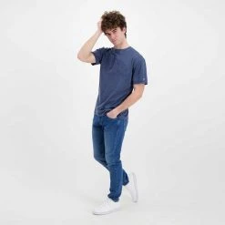 TOMMY JEANS T-SHIRT TONAL TOMMY COLLEGIATE Blu -Tendenza Italia tommy jeans dm0dm12857 t shirt tonal tommy collegiate casual uomo 045110601 c87 5