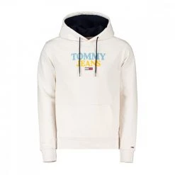 TOMMY JEANS FELPA CON CAPPUCCIO ENTRY Bianco