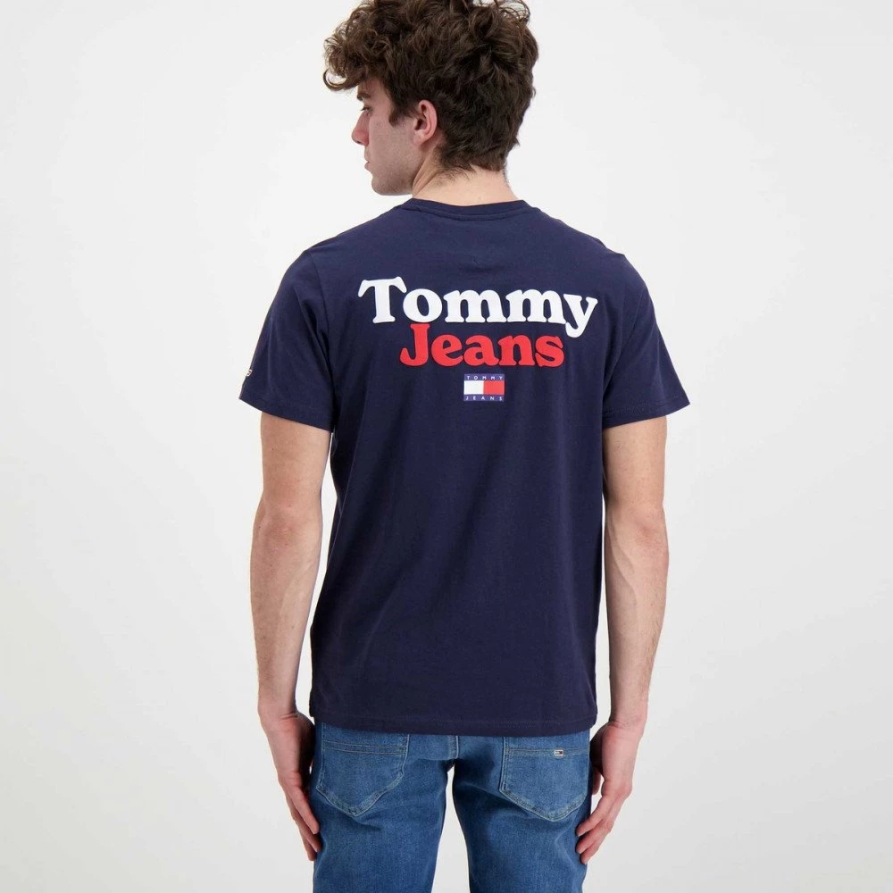 TOMMY JEANS T-SHIRT LOGO RETRO Blu 6 TOMMY JEANS T-SHIRT LOGO RETRO Blu - immagine 4