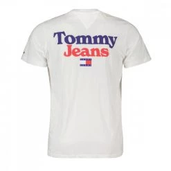 TOMMY JEANS T-SHIRT LOGO RETRO Bianco -Tendenza Italia tommy jeans dm0dm13293 t shirt back graphic casual uomo 045112201 ybr 2