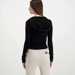 TOMMY JEANS CARDIGAN FULL ZIP CON CAPPUCCIO DONNA Nero 11 TOMMY JEANS CARDIGAN FULL ZIP CON CAPPUCCIO DONNA Nero -Tendenza Italia tommy jeans dw0dw11717 cardigan full zip con cappuccio donna casual donna 045108701 bds 4
