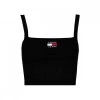 TOMMY JEANS CANOTTA CROP CON LOGO DONNA Nero -Tendenza Italia tommy jeans dw0dw11875 canotta crop con logo donna casual donna 045109001 bds 1