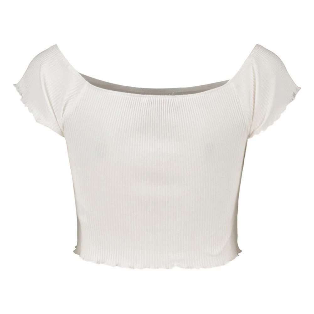 TOMMY JEANS T-SHIRT CROP SPALLE SCOPERTE DONNA Bianco 4 TOMMY JEANS T-SHIRT CROP SPALLE SCOPERTE DONNA Bianco - immagine 2