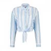 TOMMY JEANS CAMICIA CON NODO DONNA Azzurro, Bianco -Tendenza Italia tommy jeans dw0dw12901 camicia con nodo donna casual donna 045115401 cy0 1