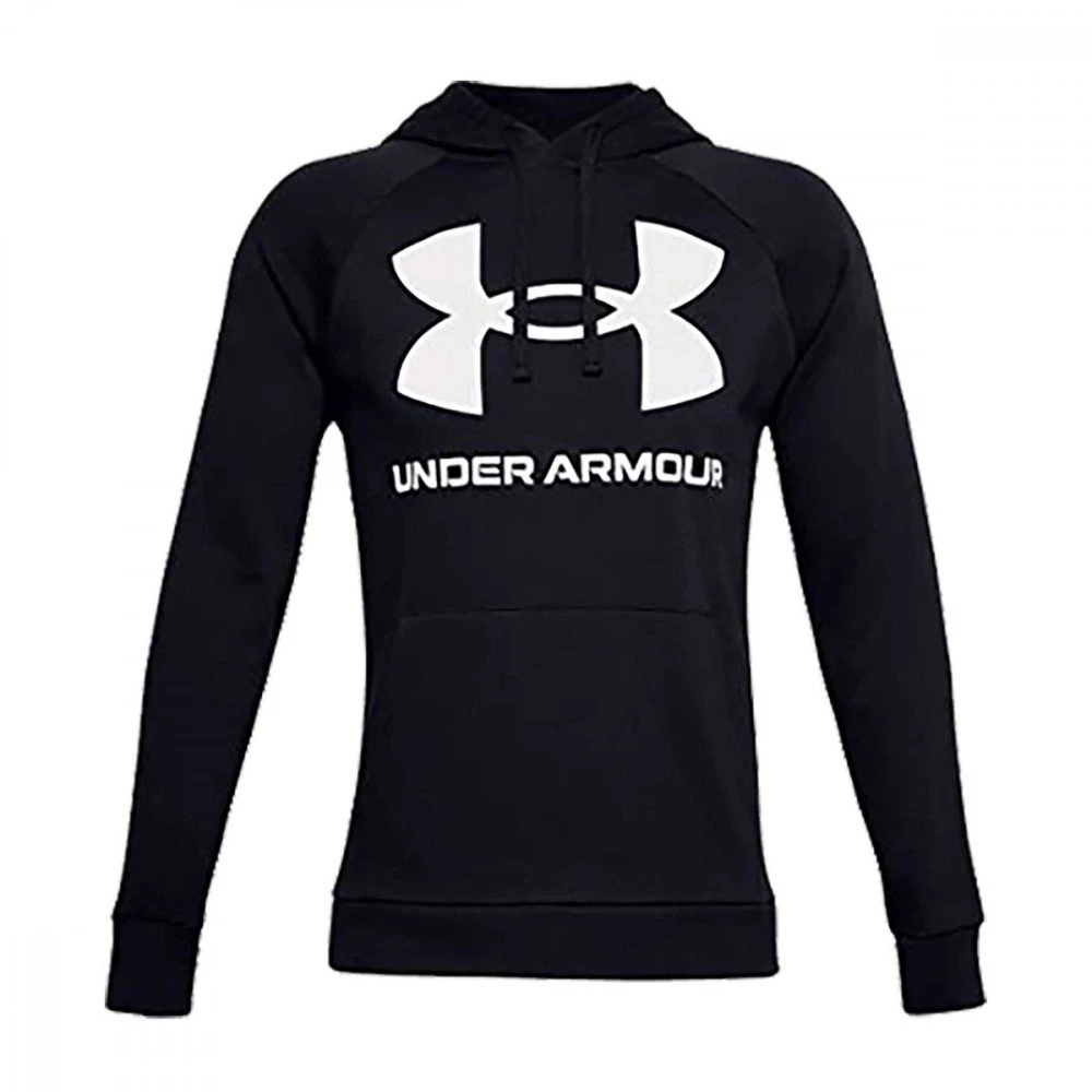 UNDER ARMOUR FELPA CON CAPPUCCIO RIVAL FLEECE BIG LOGO Nero