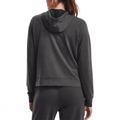 UNDER ARMOUR FELPA FULL ZIP CON CAPPUCCIO RIVAL TERRY DONNA Grigio -Tendenza Italia under armour 1369853 rival terry fz hoodie abbigliamento training e palestra donna 046617601 010 4