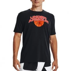 UNDER ARMOUR T-SHIRT BBALL BRANDED WORDMARK Nero -Tendenza Italia under armour 1370233 t shirt bball branded wordmark abbigliamento basket uomo 044616601 001 3