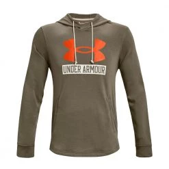 UNDER ARMOUR FELPA CON CAPPUCCIO LOGO RIVAL TERRY Verde
