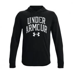 UNDER ARMOUR FELPA GIROCOLLO LOGO RIVAL TERRY Nero