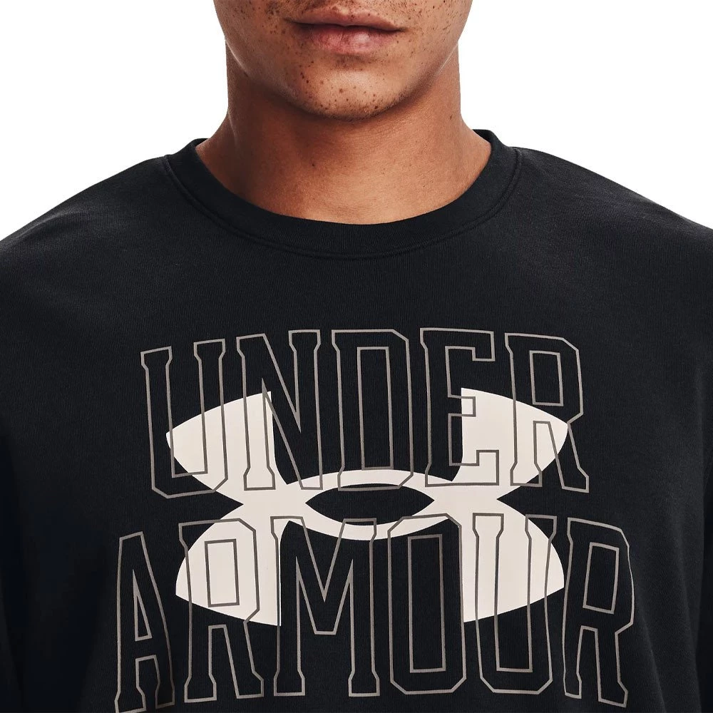 UNDER ARMOUR FELPA GIROCOLLO LOGO RIVAL TERRY Nero 7 UNDER ARMOUR FELPA GIROCOLLO LOGO RIVAL TERRY Nero - immagine 5