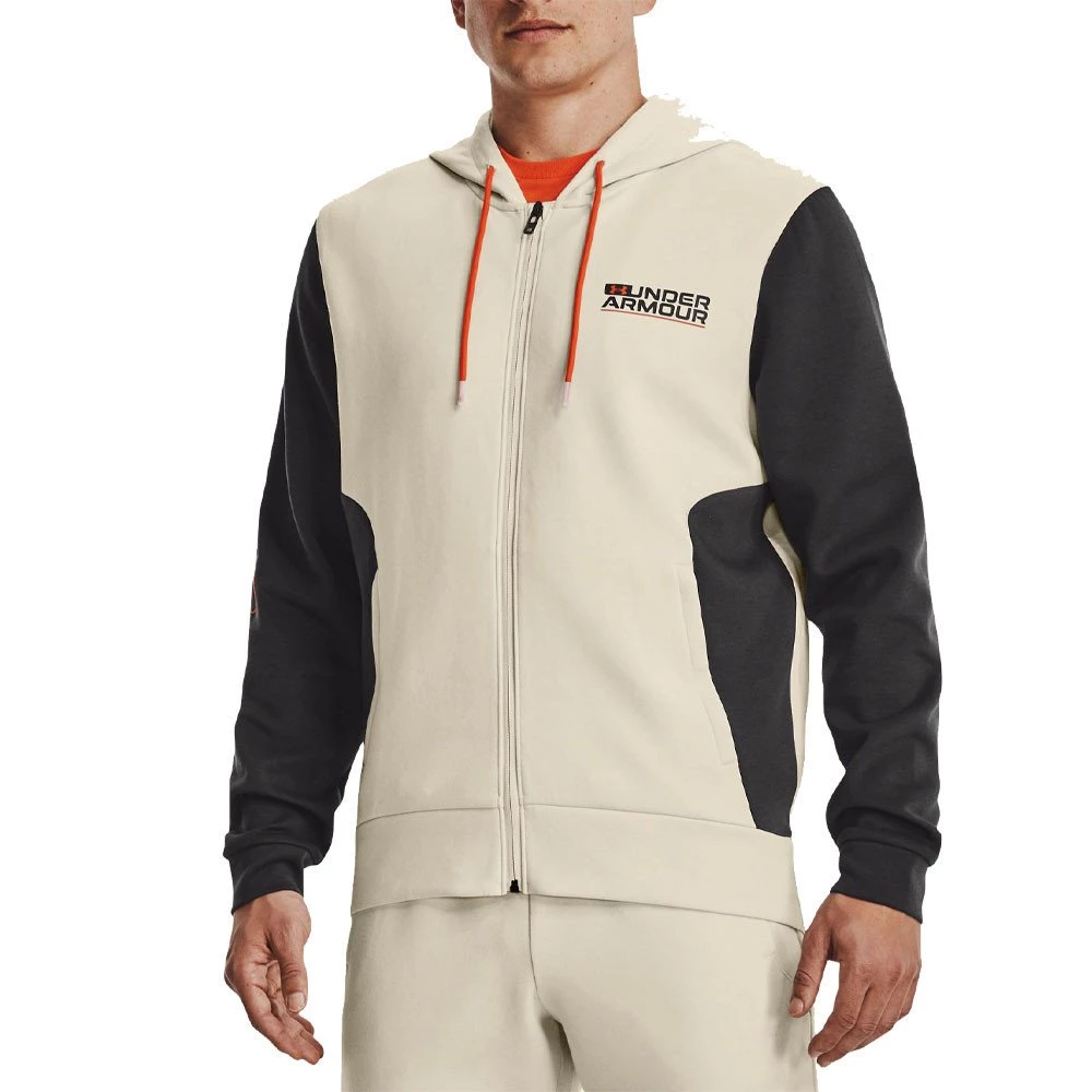 UNDER ARMOUR FELPA FULL ZIP CON CAPPUCCIO SUMMIT KNIT Beige 5 UNDER ARMOUR FELPA FULL ZIP CON CAPPUCCIO SUMMIT KNIT Beige - immagine 3