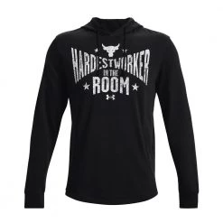 UNDER ARMOUR FELPA CON CAPPUCCIO PROJECT ROCK TERRY Nero