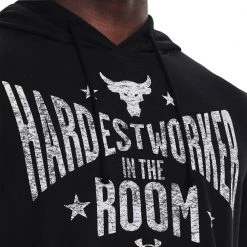 UNDER ARMOUR FELPA CON CAPPUCCIO PROJECT ROCK TERRY Nero -Tendenza Italia under armour 1370458 felpa con cappuccio project rock abbigliamento training e palestra uomo 044905601 001 5