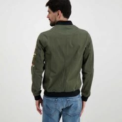 V2 BOMBER VARSITY Verde -Tendenza Italia v2 bmbzip bomber varsity giacconi uomo 045118001 mil 4