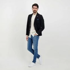 V2 GIACCA SARTORIALE Nero -Tendenza Italia v2 gus giacca sartorile casual uomo 045118701 ne 6