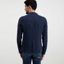 V2 GIACCA IN LINO SARTORIALE Blu -Tendenza Italia v2 gusli giacca in lino sartoriale casual uomo 045118801 bl 4