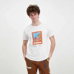 V2 T-SHIRT PORTOFINO Bianco -Tendenza Italia v2 tuprt t shirt portofino casual uomo 045121401 bia 4