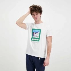 V2 T-SHIRT SANTORINI Bianco -Tendenza Italia v2 tusnt t shirt santorini casual uomo 045121601 bia 4